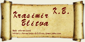 Krasimir Blitva vizit kartica